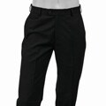 Pierre Cardin Black Stripe Flat-front Trousers