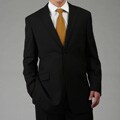 Wall Street Men's Black 2-button Suit