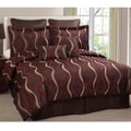 Symphony Chocolate/ Red 8-piece Comforter Set