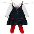 Baby Togs Newborn Girl's Denim Jumper Set