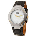 ESQ by Movado Men's Golf Steel and Goldplated Leather Watch
