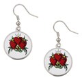 Ed Hardy Red Heart Earrings