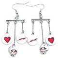 Ed Hardy Heart and Skull Dangling Charm Earrings