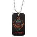 Ed Hardy Black-plated 'True Love' Flame Dog Tag Necklace