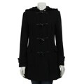 Jones New York Women's Wool Blend Hooded Toggle Coat