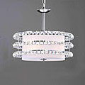 Chrome Finish 3-light Crystal Pendant and Ceiling Chandelier