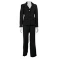 Allyson Cara Women's Black Crepe Pant Suit
