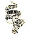 Meredith Leigh Sterling Silver Cubic Zirconia Dragon Ring