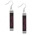 Ed Hardy Logo Dangle Earrings