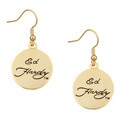 Ed Hardy Logo Dangle Earrings