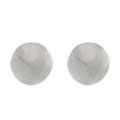 Sterling Silver Brushed Round Stud Earrings