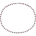 Sterling Silver Ruby Bead Necklace