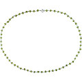 Sterling Silver Peridot Bead Necklace