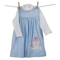 Petit Ami Toddler Girl's Dog Applique 2-piece Jumper Set