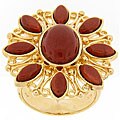 Meredith Leigh 14k Goldplated Silver Sunstone Ring