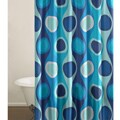 Retro Radar Blue Shower Curtain