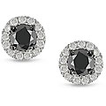 14k White Gold 7/8ct TDW Black Diamond Earrings (H-I, I2-I3)