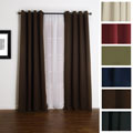 Solid Grommet Top Thermal Insulated 108-inch Blackout Curtains