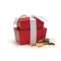 Red Gift Tower with Nut-filled Caramels