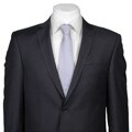 Vincenzi Men's Black Slim Fit 2-button Suit
