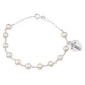 Sterling Silver Freshwater Pearl Rosary Bracelet (6 mm)