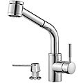 Kissah Polished Chrome Faucet and Soap Dispenser