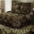 Venezia Green/ Chocolate 8-piece Comforter Set