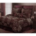 Venezia Plum/ Taupe 8-piece Comforter Set