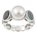 Sterling Silver Freshwater Pearl and Mother of Pearl Ring (10 mm)