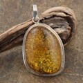 Sterling Silver Honey Baltic Amber Pendant (Poland)