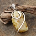 Sterling Silver Butterscotch Amber Caged Pendant (Poland)