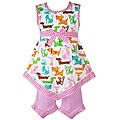AnnLoren Girl's 2-piece Pastel Puppy Dogs Set