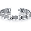 Stainless Steel Men's Cubic Zirconia 'Diamond Brite' Bracelet