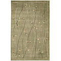 Garden Aubusson Floral Green Rug (3'6 x 5'6)