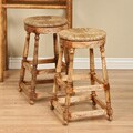 Cape Cod Rush Seat Stools (Set of 2) (Indonesia)