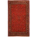 Hand-knotted Wool Red Allover Sarouk Rug (10'9 x 17'8)
