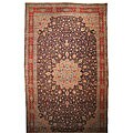 Hand-knotted Navy Wool Lavar Kerman Rug (16'4 x 27')