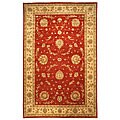 Hand-knotted Red Agra Wool Rug (12' x 18')