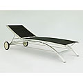 Black Terrazza Textilene Sun Lounger