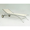 White Terrazza Textilene Sunlounger