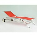 Red Terrazza Textilene Sunlounger