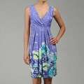 TIANA B. Womens Floral Print Jersey Dress