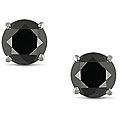 14k Gold 4ct TDW Black Diamond Stud Earrings