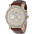 Joshua & Sons Men's Diamond Chronograph Strap Watch