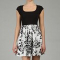 Necessary Objects Junior's Floral Sateen Dress