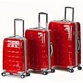 Rockland Elite Designer Red 3-piece Hardside Spinner Luggage Set