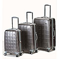 Rockland Elite Designer Silver 3-piece Hardside Spinner Luggage Set