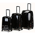 Rockland Ritz Black 3-piece Hardside Spinner Luggage Set