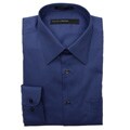 Perry Ellis Men's Blue Wrinkle-free Dress Shirt