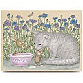House Mouse 'Purrfect Dive' Wood-mounted Rubber Stamp